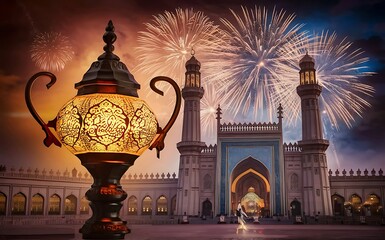 Eid celebration design Eid Ul Adha and ramadan mubarak islamic design