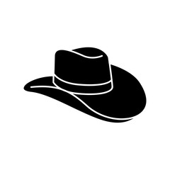 black Cowboy hat logo icon design vector illustration