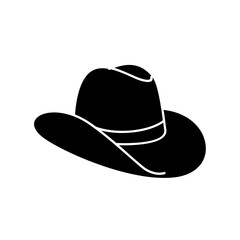 black Cowboy hat logo icon design vector illustration