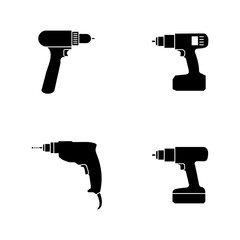 Hand Drill Logo icon design illustration