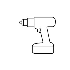 Hand Drill Logo icon design illustration