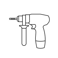 Hand Drill Logo icon design illustration