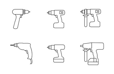 Hand Drill Logo icon design illustration