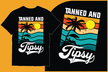 Summer Beach vector Typography t-shirt design. summer surfing t-shirt vector design.

