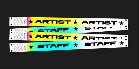 Wristband Control ticket bracelets for staff, artist ticket bracelets	