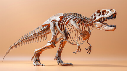 Naklejka premium dinosaur skeleton isolated on background