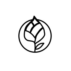 illustration of a leave logo © Nirna