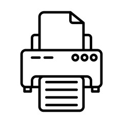 printer line icon