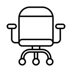 Office chair line icon