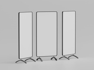 Advertisement stand banner 3d illustration