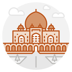 India – Delhi: Humayun’s Tomb (filled outline icon)
