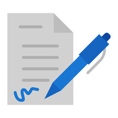 Fototapeta premium Signature flat icon