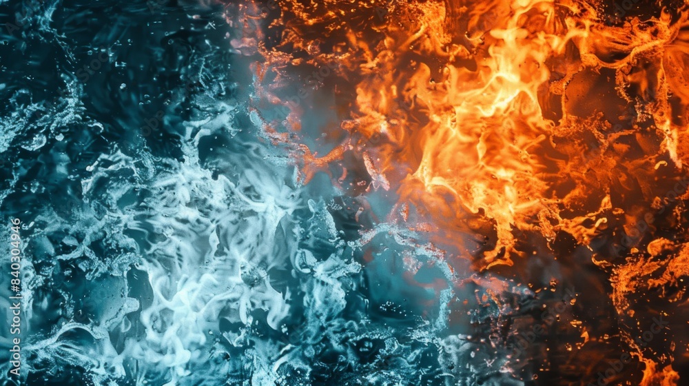 Aufkleber abstract background with a mixture of fire and water