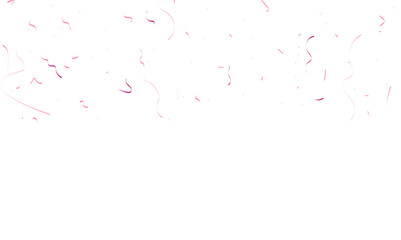 Luxury gold sparkle confetti glitter and zigzag ribbon falling down on transparent background. Vector illustration.