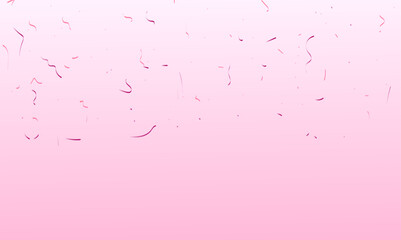 Colorful confetti glitter and zigzag ribbon falling down on gradient background. Shiny glittering, zigzag ribbon background. Vector illustration.