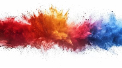 abstract powder splatted background. Multi-color powder explosion