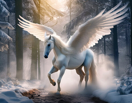 pegaso el caballo alado de Zeus en la mitolog&iacute;a Griega