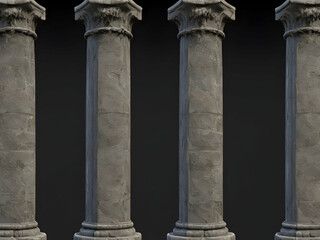 Fototapeta premium columns of the ancient temple pillar building ai generative 