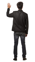 PNG Young british man standing sleeve jacket.