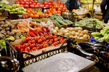 vegetables at the market