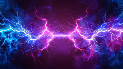 Vivid electric plasma visual with dramatic lightning branches