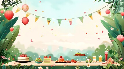 Obraz premium Vegetarian day holiday happy celebration background