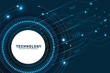 Fototapeta premium Technology background Hi-tech communication concept innovation abstract background