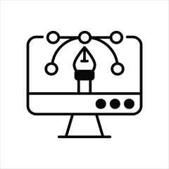 Fototapeta premium Pen Tool vector icon