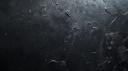 Fototapeta premium A black background with dark gray texture, it's a rough surface covered in fine dust or sand.