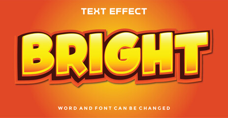 Bright editable text effect