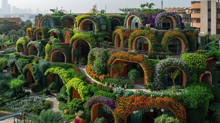 located in dubai uae the dubai miracle garden.stock image