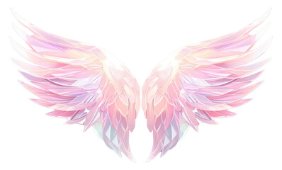 Obraz premium PNG Angel wing holography art lightweight creativity.
