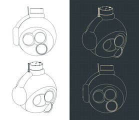 Enclosed ball gimbal camera