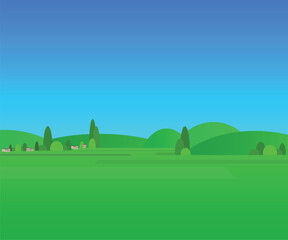 landscape with field and sky