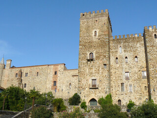 Guadalupe (Cáceres) Spain. Exterior of the Royal Monastery of Santa María de Guadalupe