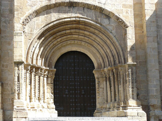 Plasencia (Cáceres) Spain. Architectural detail of the old Cathedral of Plasencia