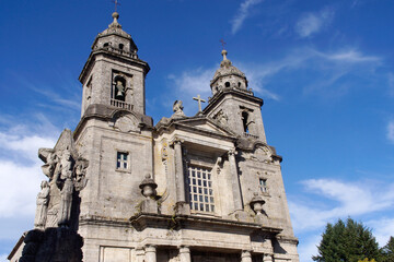 Santiago de Compostela (Spain). Main facade of the Church of San Francisco in the city of Santiago de Compostela
