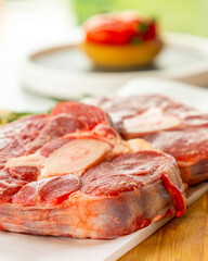  Raw Beef Shank Close-Up