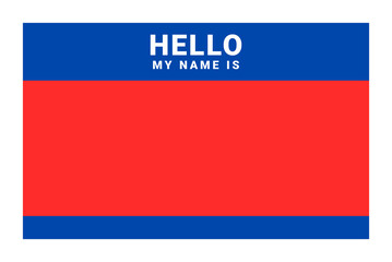 Fototapeta premium Hello, my name is. Background of sticker name tag or your text. Street art graffiti lettering template. Illustration.