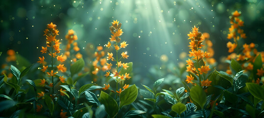 A close-up of nature forest steppe plants