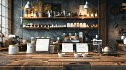 Artisanal Tea Shop Aromatic Blends Exquisite Accessories and Personalized Business Cards at the Heart of Tradition and Elegance