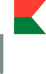 Madagascar flag on Crisp corners