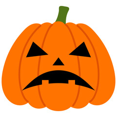 funny face halloween jack o lantern illustration