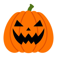 funny face halloween jack o lantern illustration
