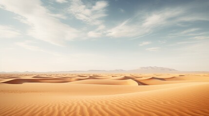 empty desert landscape stretching towards the horizon, 