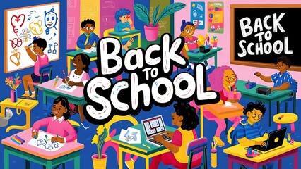 Back To School Sale Banner and Wallpaper