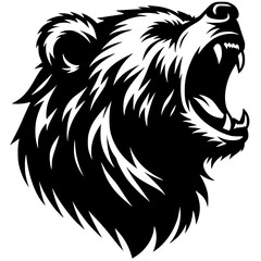 Silhouette of a bear head t-shirt design