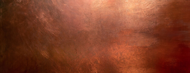 A polished copper texture background, featuring a smooth, reflective surface with warm copper tones. Minimalist design for your text.