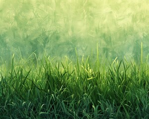 Soothing Green Grass Illustration with Layered Texture, Wallpaper, banner design, brochure, pattern design, web, background template, concept of sustainability, counter urbanization, de-urbanization