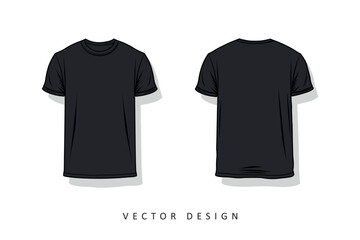 basic black shirt vector design isolated illustration